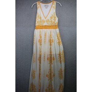 A. Calin by Flying Tomato Empire Waist Maxi Dress-Small-Crochet-Silky-Beachy